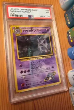 1999 Pokemon Japanese Gym Challenge Sabrina’s Gengar Holo Banned #94 PSA 7 NM-MT - Image 3