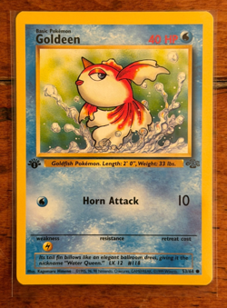 1999 Pokemon Goldeen 1st Edition 53/64 Jungle Regular Common - LP - Image 1
