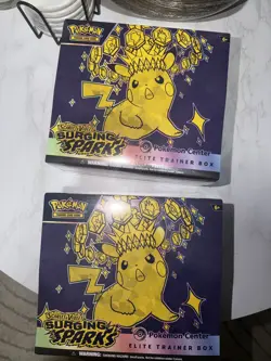 Pokemon TCG Surging Sparks Pokemon Center Elite Trainer Box ETB New/Sealed x 2 - Image 1