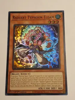 Yugioh! Radiant Typhoon Eldam DOOD-EN013 Super Rare 1st Ed NM - Image 1