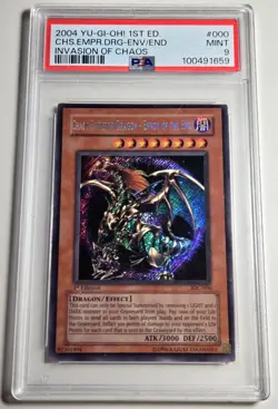 2004 YU-GI-OH! Chaos Emperor Dragon Envoy of the End 1st Ed IOC-000 PSA 9 - Image 4