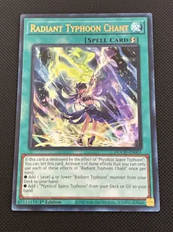 Radiant Typhoon Chant DOOD-EN061 1st Edition Ultra Rare NM Near Mint Yugioh - Image 1