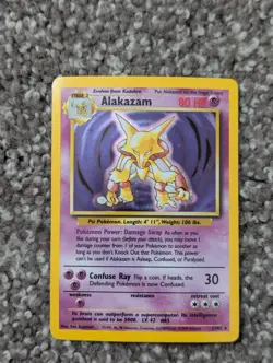 Pokemon TCG Alakazam Base Set 1/102 Holo 1999-2000 Vintage Card - Image 1