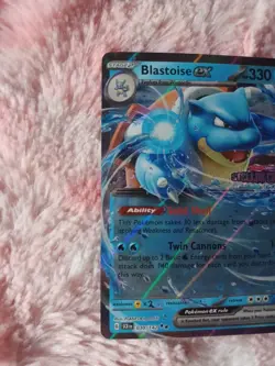 Pokemon TCG Blastoise ex 030/142 2024 Stellar Crown Stamped Promo Card - Image 2
