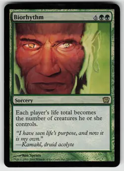 Biorhythm 231 Rare FOIL 9th Edition Magic: The Gathering MTG8 - Image 1