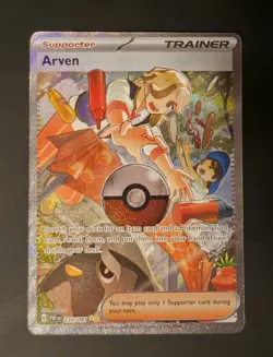 Arven 235/091 SV: Paldean Fates SIR NM Pokemon TCG - Image 1