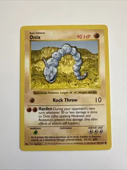 Pokemon TCG Onix Base Set, 1st Edition 56/102 NM - Image 1