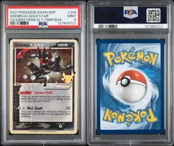 2021 POKEMON SWSH BLACK STAR PROMO #144 GRENINJA-GOLD STAR PSA 9 - Image 1