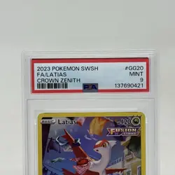 Latias GG20/GG70 PSA 9 MINT Crown Zenith Galarian Gallery Pokemon TCG - Image 2