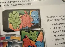Pokemon TCG Scarlet & Violet Paldea Evolved ETB small tear on back - Image 4