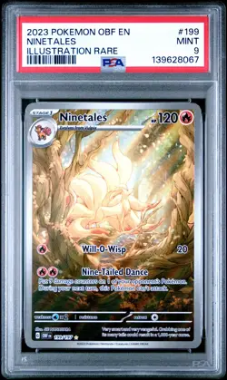 Ninetales 199/197 Illustration Rare Obf En-obsidian Flames Pokemon PSA 9 *067 - Image 1