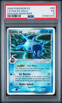 2006 POKEMON EX DRAGON FRONTIERS #96 LATIOS EX-HOLO PSA 5 - Image 1