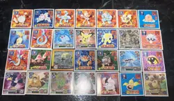 New Vintage Pokemon Sticker Lot 70+ Vending Merlin Action Flips Prizm Base - Image 3