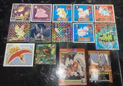 New Vintage Pokemon Sticker Lot 70+ Vending Merlin Action Flips Prizm Base - Image 4