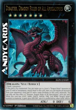 DISASTER, DRAGON RULER OF ALL APOCALYPSES • Ultra R • ALIN EN049 • 1Ed • Yugioh! - Image 1