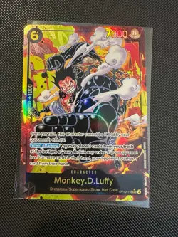 One Piece MONKEY.D.LUFFY Sec Royal Blood Alt Art OP10-118 Parallel Near Mint! - Image 1