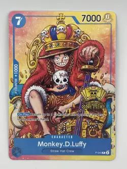 CLEAN Monkey.D.Luffy (2nd Anniversary Stamped Promo) P-043 One Piece English - Image 1