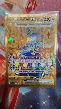 Pokemon TCG Terapagos EX Card 173/142 Stellar Crown Holo - Image 2