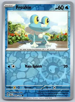 Froakie - Reverse Holo - Stellar Crown 039/142 Pokemon Card NM - Image 1