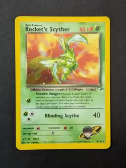 Rocket's Scyther 013/132 Gym Heroes Holo Pokemon TCG Vintage Card - Image 1