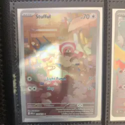 Pokemon TCG Mega Evolution Base Set: Stufful 154/132 Illustration Rare Card NM - Image 1