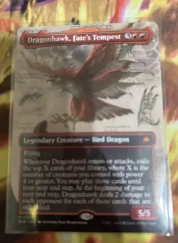 MTG Dragonhawk, Fate's Tempest, Borderless, Bloomburrow NM/M Card 0291 - Image 1