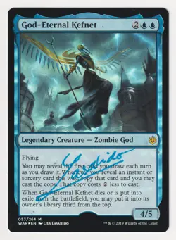 Signed FOIL God-Eternal Kefnet Proof Sketch MP Artist Lius Lasahido MTG Magic AP - Image 2