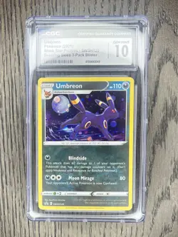 Umbreon CGC 10 Pokemon 2021 Evolving Skies Blister Promo SWSH129 Cosmos Swirl - Image 2
