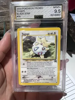 Vintage Pokemon Togepi #30 Black Star Promo Graded AGS 9.5 MINT RARE - Image 1