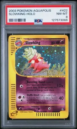 Pokemon EN Aquapolis Slowking Holo H22/H32 PSA NM-MT 8 - Image 1