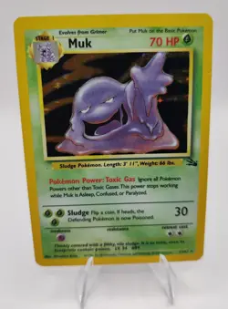 Pokemon Vintage EN Muk Fossil Set Holo Rare #013/062 LP - Image 1