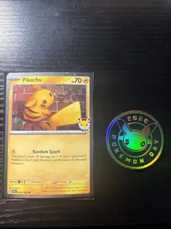 Pikachu 051 /162 Stamped 2026 Pokemon Day 30 Promo TCG With Coin - Image 1