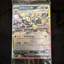 SEALED Umbreon Ex Stamped Pokemon Prismatic Evolutions Promo 60/131 W/Dividers - Image 2