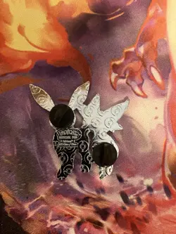 Pokemon Tcg Prismatic- Umbreon Espeon Figure, Pin And Sleeves Accessories Bundle - Image 4