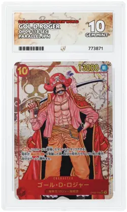 One Piece JP OP09-118 Parallel Gol.d Roger SEC Ace GEM MT 10 - Image 1