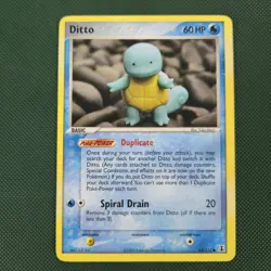 MP Ditto Squirtle 64/113 EX Delta Species Common Nintendo Pokemon Card - Image 1