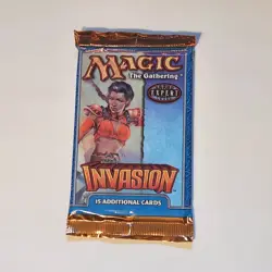 Invasion Booster Pack (ENGLISH) FACTORY SEALED BRAND NEW MAGIC MTG ABU Games 742818061193 - Image 1