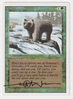 Signed Grizzly Bears LP Revised Edition Artist Jeff A. Menges 1994 MTG Magic! - Image 1