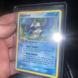 Pokemon TCG Vaporeon Unseen Forces Holo Rare 19/115 LP Card - Image 2