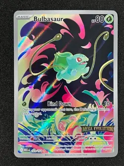 Pokemon TCG Bulbasaur 133/132 Mega Evolutions Stamped Promo 133/132 - Image 1