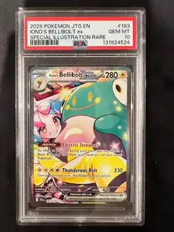 2025 Pokemon SV Journey Together JTG EN Iono's Bellibolt ex #183/159 PSA 10 - Image 1
