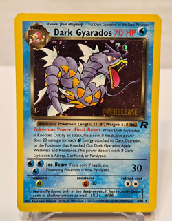 Dark Gyarados 8/82 Holo Rare Unlimited PRERELEASE Team Rocket Pokemon 1261 - Image 1