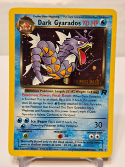 Dark Gyarados 8/82 Holo Rare SWIRL Unlimited PRERELEASE Team Rocket Pokemon 1263 - Image 1