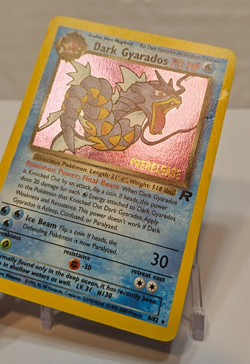 Dark Gyarados 8/82 Holo Rare SWIRL Unlimited PRERELEASE Team Rocket Pokemon 1263 - Image 3