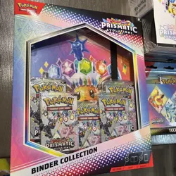 Pokemon Prismatic Evolutions Lot - Binder Box, Sticker Collec., ETB, Poster Col. - Image 2
