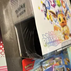 Pokemon Prismatic Evolutions Lot - Binder Box, Sticker Collec., ETB, Poster Col. - Image 3
