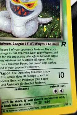 Pokemon Vintage EN Dark Arbok Team Rocket Set Holo Rare #002/082 MP-HP (Holo Swi - Image 5