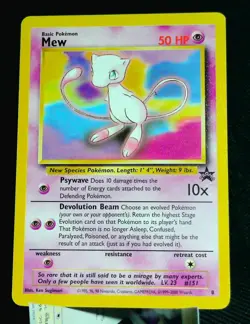 Pokemon Vintage EN Mew No.8 Black Star Promo WoTC LP-NM (see description) - Image 1