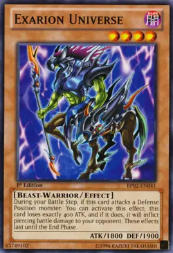 Yugioh! LP Exarion Universe - BP02-EN041 - Common - 1st Edition Lightly Played, - Image 1