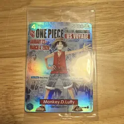 Bandai One Piece CCG Monkey D. Luffy US Voyage Foil Promo Character Card P-055 - Image 1
